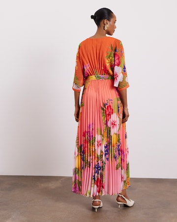 Joanna Hope Printed Pleat Maxi Dress
