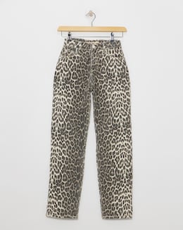 Leopard Straight Leg Jeans