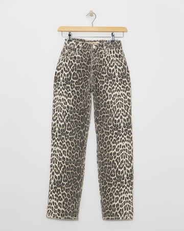 Leopard Straight Leg Jeans
