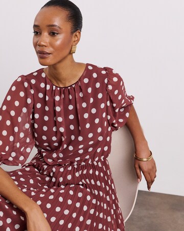 Joanna Hope Printed Maxi Dress With Pleated Panel