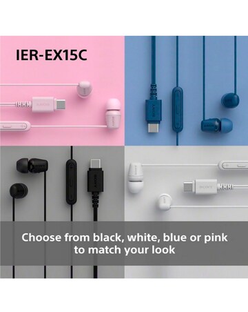 SONY IER-EX15C USB-C Wired Earphones - Black