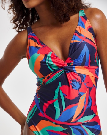 Plunge Knot Front Swimsuit