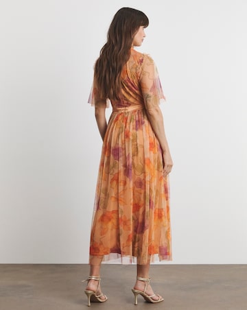 Joanna Hope Mesh Beaded Maxi Dress