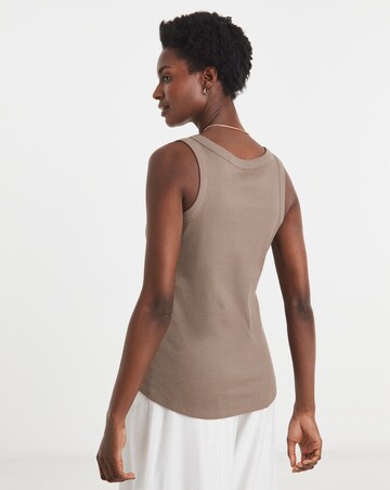 Pure Cotton Brown Racer Vest