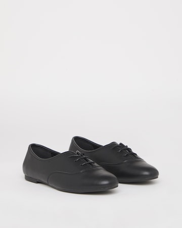 Ravenna Lace Up Ballerina Shoes - Extra Wide Fit (EEE)