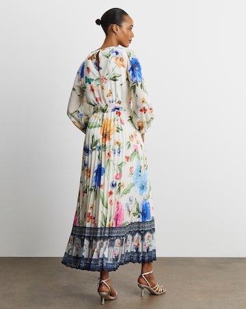 Joanna Hope Pleated Floral Maxi Dress