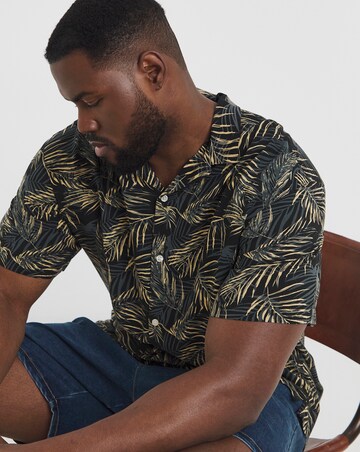 Jack & Jones Jeff Print Resort Shirt - Black