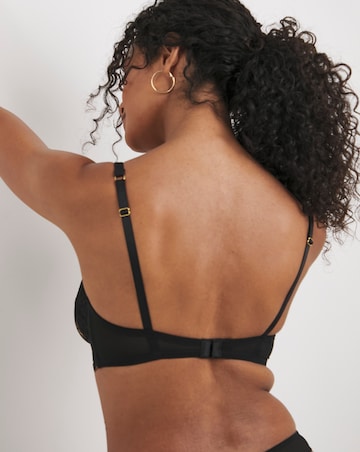 Figleaves Pulse Lace Underwired Balcony Bra B-G - Black