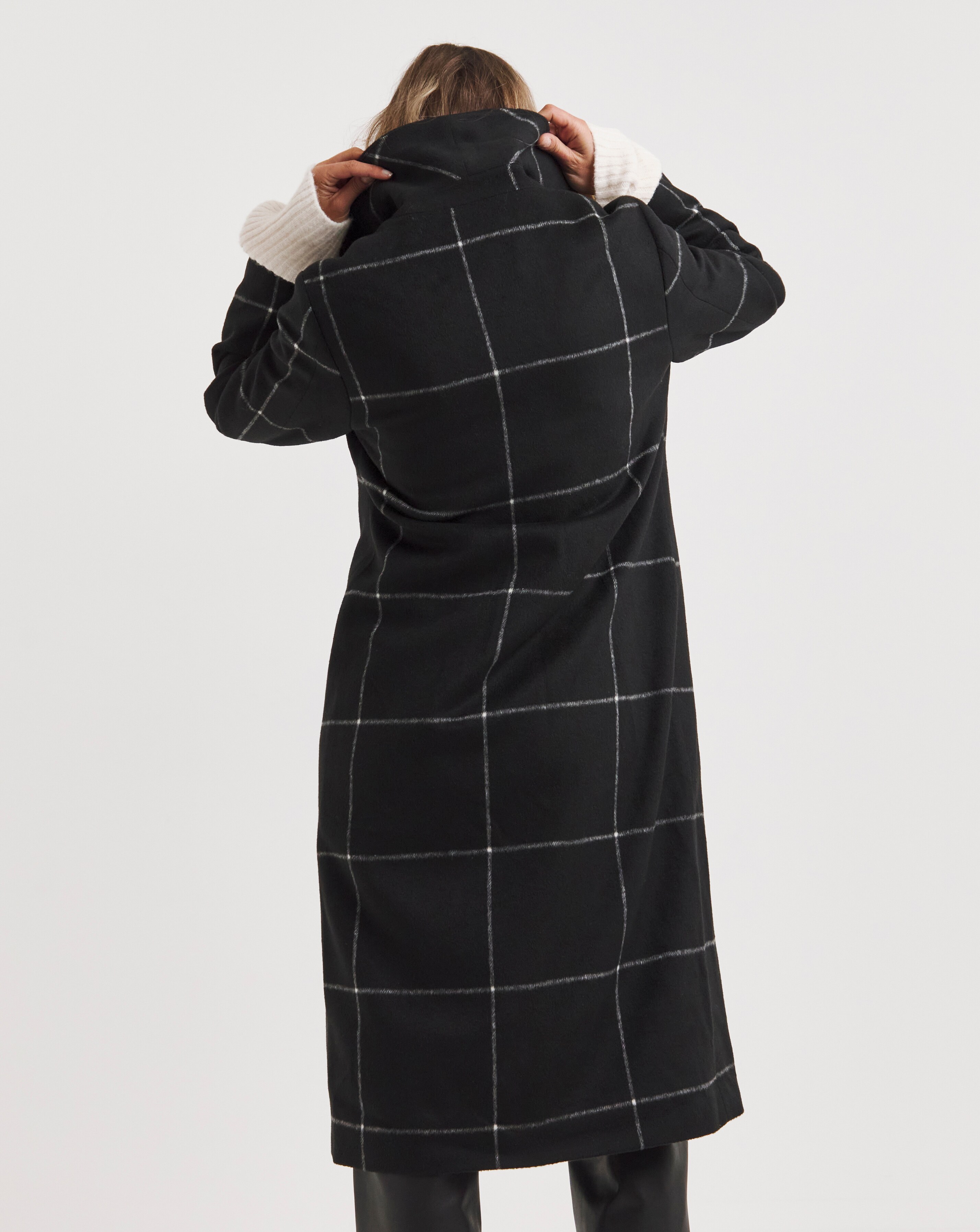 Anthology Black Check Coat | Ambrose Wilson