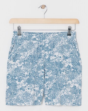 Blue Print Jersey Shorts
