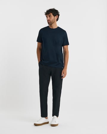 Folio Mercerised Supima Cotton T-Shirt-Navy