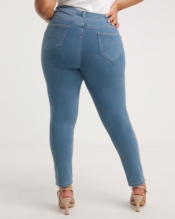 Simply Be Lexi Mid Blue High Waist Super Soft Slim Leg Jeans