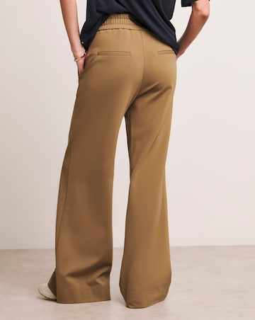 Anthology Camel Ponte Pull On Wide Leg Trouser