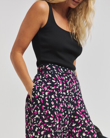 Simply Be Ditsy Print Wide Leg Woven Culottes