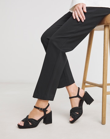 Citrus Crossover Detail Heeled Sandals - Wide Fit (E)