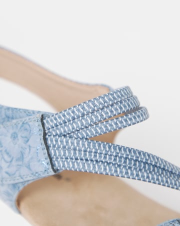 Cushion Walk Navy Printed Touch-Fasten Sandals - Wide Fit (E)