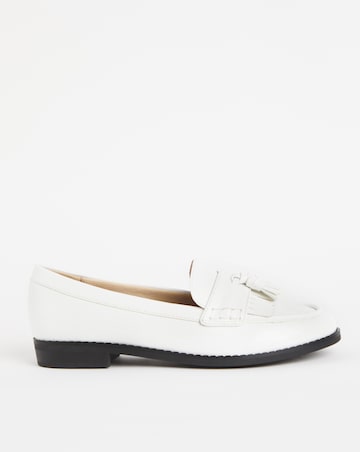 Leather Look Tassle Loafer - Wide Fit (E)