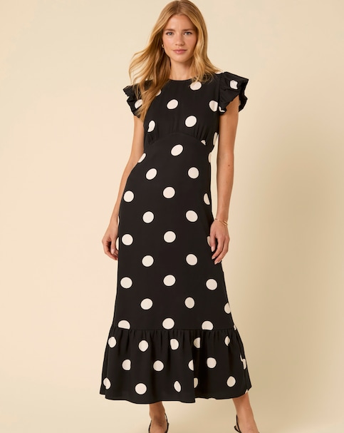 Nobody's Child Clara Polka Dot Midi Dress