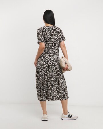 Leopard Printed Button Through Dress