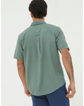 FatFace Short Sleeve Bugle Linen Cotton Shirt