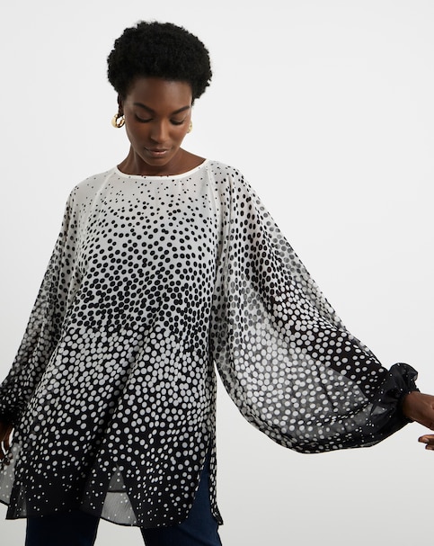 Joanna Hope Ombre Spot Blouse