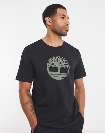 Timberland Kennebec River Tree Logo Black T-Shirt - Black