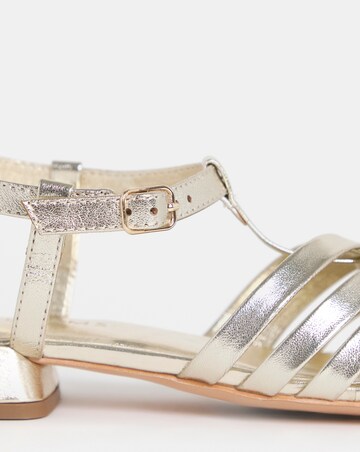 Aquaria Refined Woven Leather T Bar Shoes - Wide Fit (E)