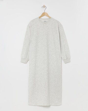 Grey Diamante Sweat Dress