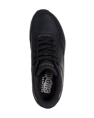 Skechers Black Uno Banksia Slip In Luxe Trainers - Wide Fit (E)