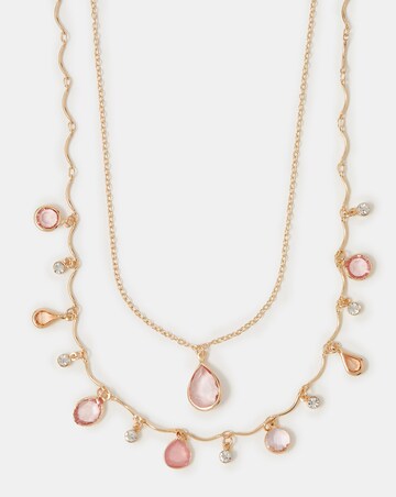Accessorize 2-Pack Gemstone Pendant Necklaces