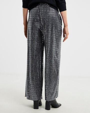 Silver Hot Fix Wide Leg Trouser