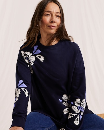 Julipa Floral Crew Neck Sweatshirt