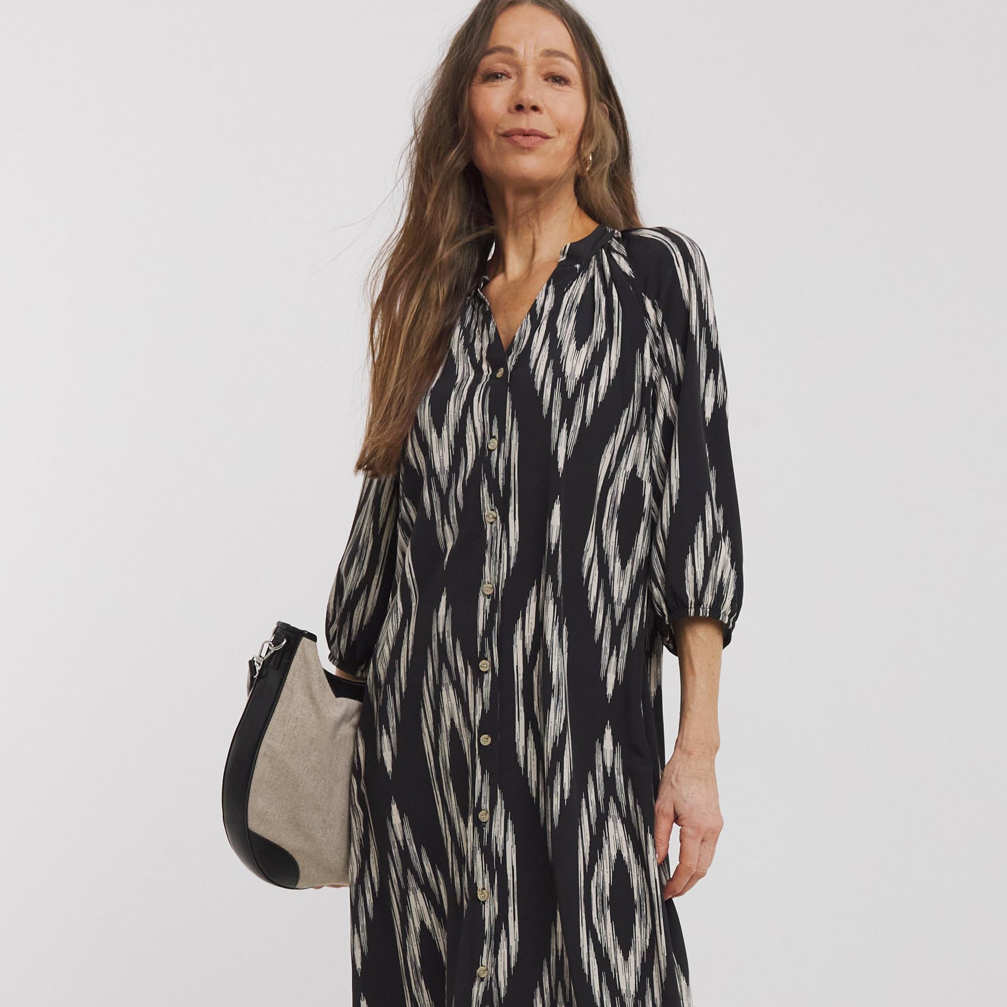 Woman black dress new in