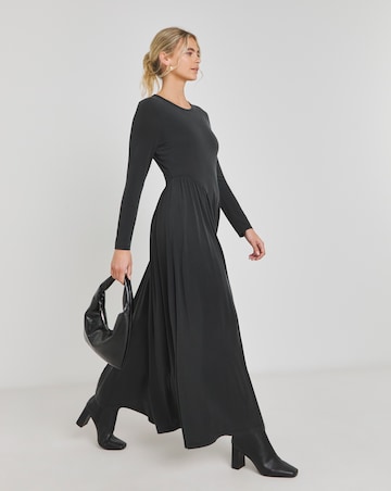 Charcoal Luxe Soft Jersey Ballet Midaxi Dress