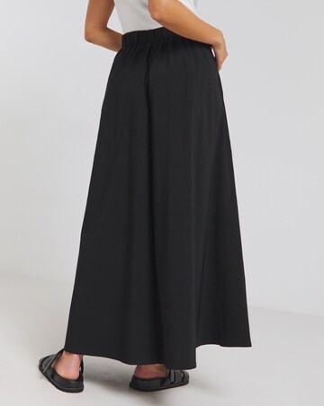 Simply Be Black Elasticated Waist Full Skirt