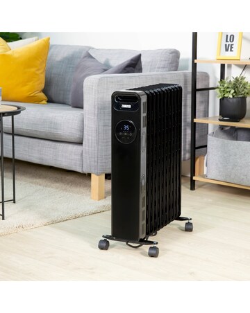 Zanussi Black 11 Fin Oil-Filled Radiator With Touch Control