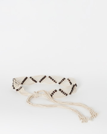 Beaded Macrame Tie Belt