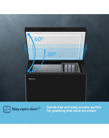 Fridgemaster MCF100EB 97L Freestanding Chest Freezer - Black - E Rated