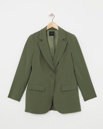 Straight Fit Twill Blazer