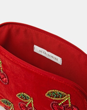 Accessorize Cherry Velvet Pouch