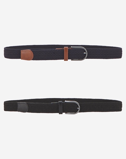 Pack Of 2 Canvas Belts