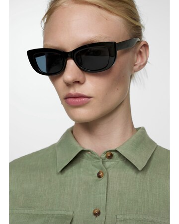 Mango Linen Tie Waist Dress