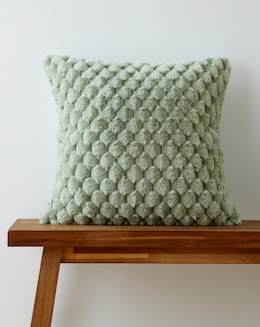 Scallop Faux Fur Cushion
