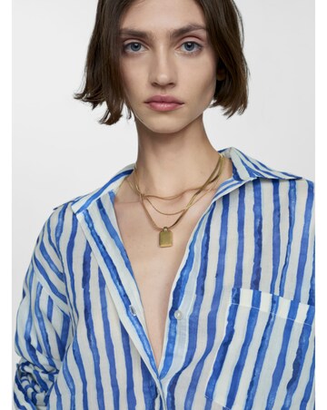 Mango Brenda Striped Cotton Shirt