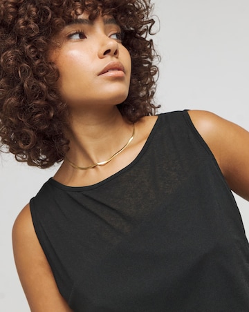 Simply Be Black Mesh Top