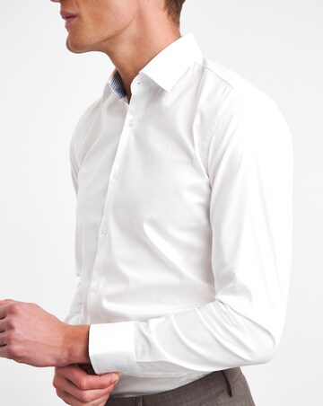 BOSS Long Sleeve Slim Fit White Shirt
