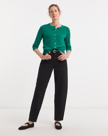 Knitted Crew Neck Cardigan