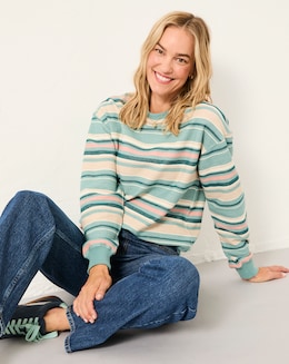 FatFace Textured Graphic Jumper