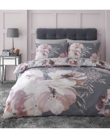 Catherine Lansfield Dramatic Floral Duvet Cover Set