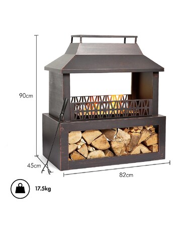 VonHaus Outdoor Garden Fireplace Fire Pit